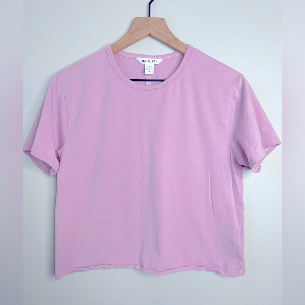Athleta Cropped Short Sleeve Top